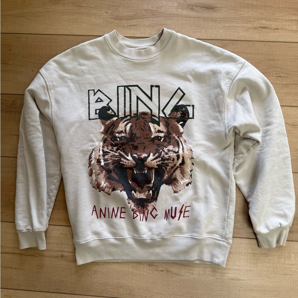 Anine Bing Women’s White Tiger Sweatshirt